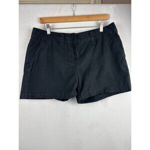 Tommy Hilfiger Womens Black Cotton Shorts Size 12